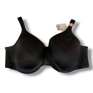 Lane Bryant Cacique Lightly Lined Full Coverage Underwire Bra Sz 50 DD Black NWT